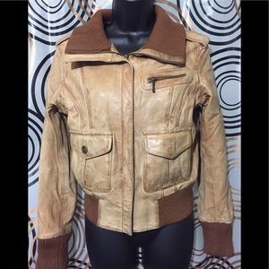 Oasis Leather Jacket Sz 12